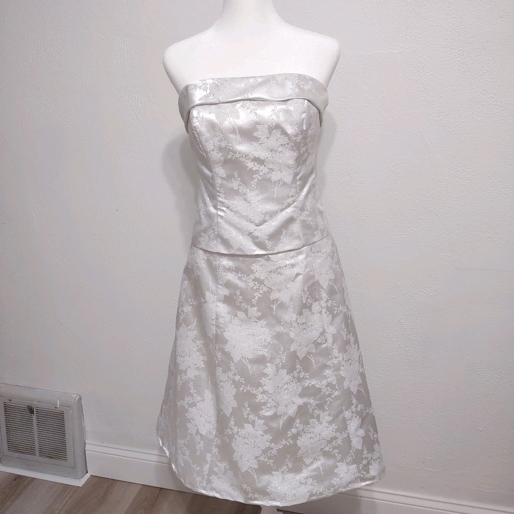 Y2K Silver Strapless Dress